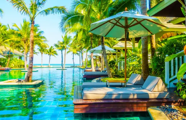 New Project Lagoon-style pool at Ko Olina Beach Villas, Oahu, Hawaii. Private retreat for rest and relaxation.